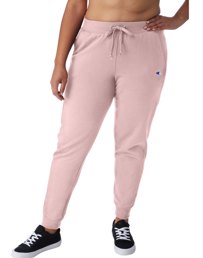 Champion Womens Joggers NZ - Plus Powerblend Fleece Rose ( 8123-JUMHO )